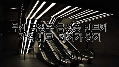 부산 금정구 금성동 렌트카 가격 비교 & 최저가 찾기!