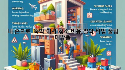 내 손으로 🏠✨ 뚝딱! 이사 청소 비용 절약 비법 꿀팁 대방출 💰