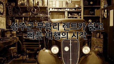 성주군 무학리 렌트카: 쉽고 빠른 여행의 시작